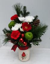 Cardinal Joy vase arrangement