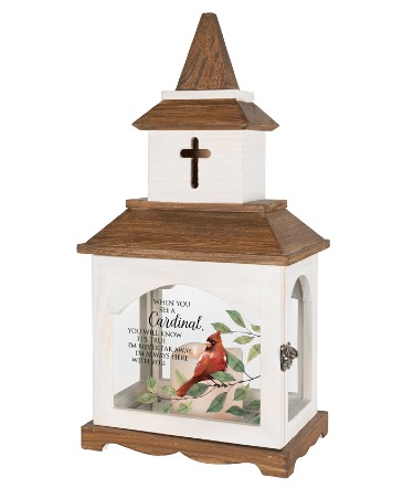 Cardinal Church Lantern  in Upper Sandusky, OH | Schuster's Flower Shop