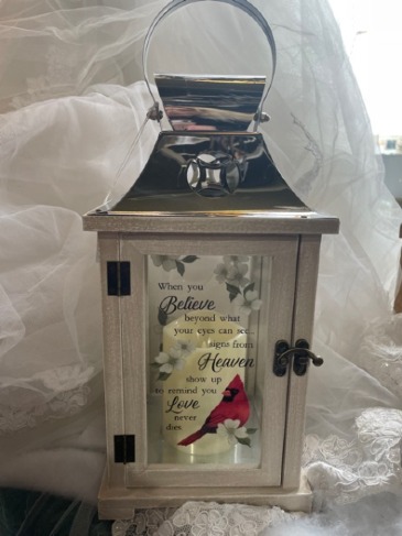 Cardinal Lantern Giftware in Fowlerville, MI | ALETA'S FLOWER SHOP