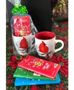 Cardinal Mug with Chocolate bars Add-on gift
