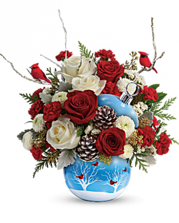 CARDINAL ORNAMENT Ceramic container