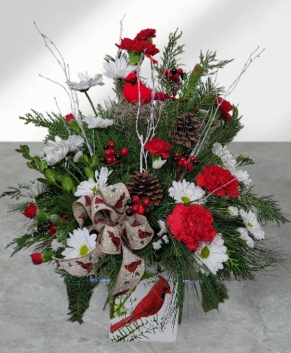 Cardinal Paradise FHF-C3364 Fresh Floral Arrangement (Local delivery only)