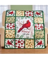 Cardinal Quilt  With Rental Stand and Bow