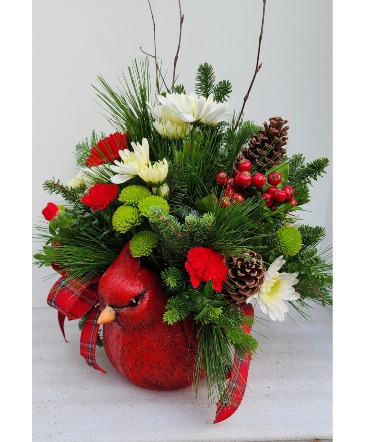 Cardinal Sighting Fresh Arrangement in Whitehall, MI | WHITE LAKE GREENHOUSES FLORAL Cardinal Sighting Fresh Arrangement in Whitehall, MI | WHITE LAKE GREENHOUSES FLORAL