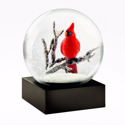 Cardinal Snow Globe Wrapped Gift