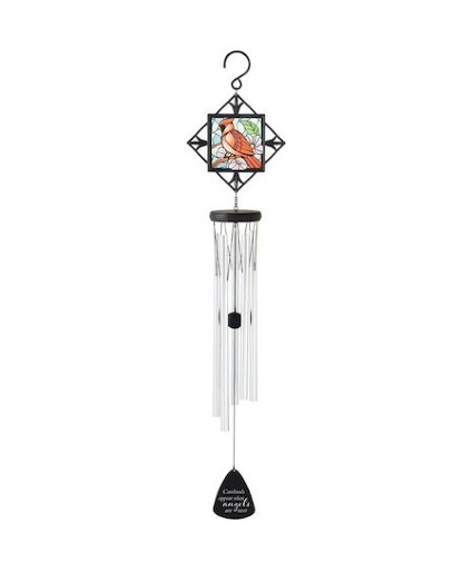 Cardinal Stain Glass Chime Gift