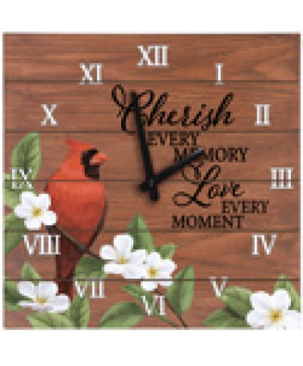 Cardinal Wall Clock  Sympathy