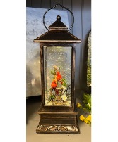Cardinal Water Glitter Lantern 