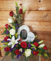 Cardinal Windchime Flowers with a keepsake