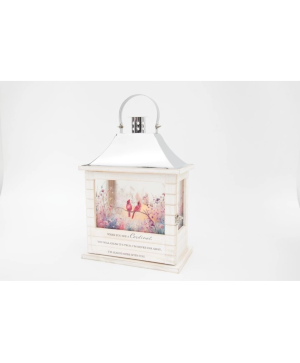 Cardinal Wooden Slat Lantern 