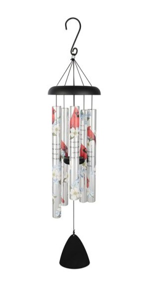 "Cardinals Appear" 38" Wind Chime 