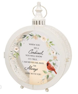 Cardinals Appear - Round Lantern Lantern Keepsake