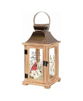 "Cardinals Appear" Shadow Box Lantern 