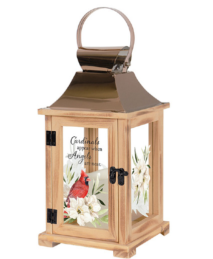 Cardinals appear when Angels are near. Keepsake Lantern