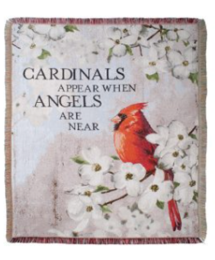 Cardinals Appear		 Woven Tapestry Throw