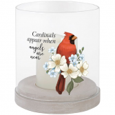 Cardinals Are Near Globe with Candle                                                                                                          