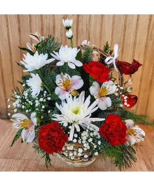 Cardinals Blessings Christmas Arrangement