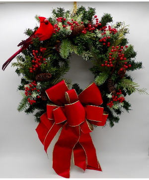 Cardinal’s Christmas Blessing Wreath