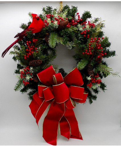 Cardinal’s Christmas Blessing Wreath