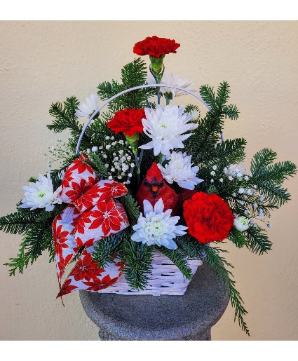 Cardinals Holiday Greetings Arrangement