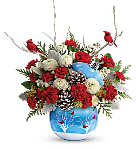 Cardinals in Snow Ornament Christmas