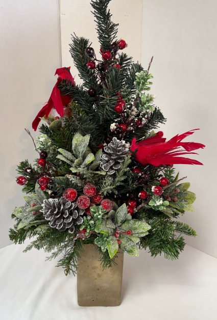 Cardinals Perched - SILK Silk