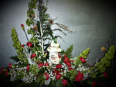 Cardinals surround us. Funeral arrangement