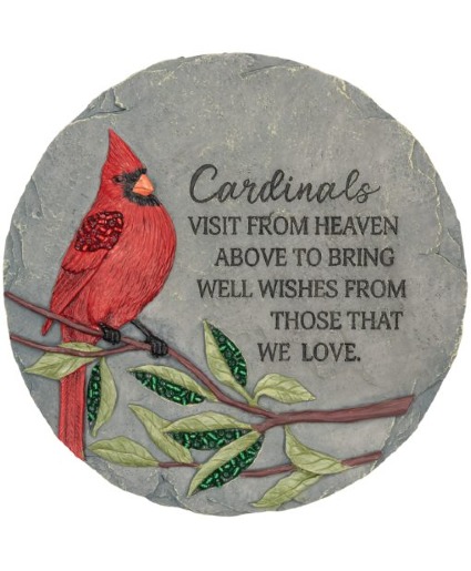 Cardinals visit... Garden Stone