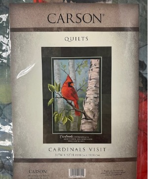 CARDINALS VISIT QUILT Red and White