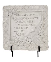 Cardinals Visit Stone With Easel
