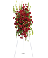 Care and Compassion spray standing and wreath sympathy