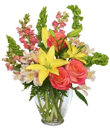 Carefree Spirit Flower Arrangement in Beaumont, AB | Beau Villa Flowers And Gifts