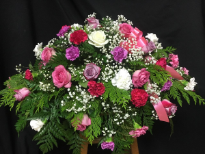 Carnation and Roses Casket Spray in Red Lake, ON | FOREVER GREEN GIFT BOUTIQUE Carnation and Roses Casket Spray in Red Lake, ON | FOREVER GREEN GIFT BOUTIQUE