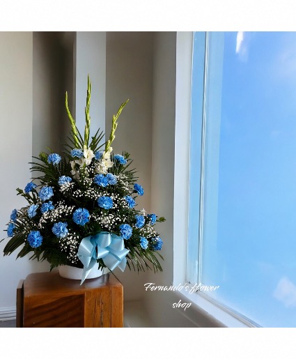 CARNATION BASKET FUNERAL