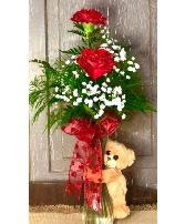 Carnation Bear Bud vase 
