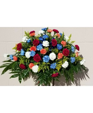 Carnation Casket Spray Can Pick Different Colors