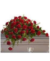 Carnation casket spray sympathy