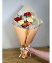 Carnation Delight Wrapped Bouquet