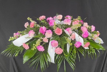 Carnation Floral  Casket Spray in Dayton, OH | ED SMITH FLOWERS & GIFTS INC.