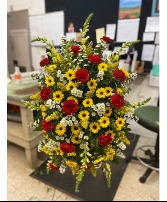 Carnation Mix Standing Sprau Sympathy Standing Spray