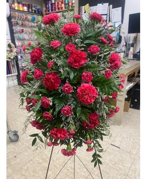Carnation Standing Spry Sympathy Standing Spray