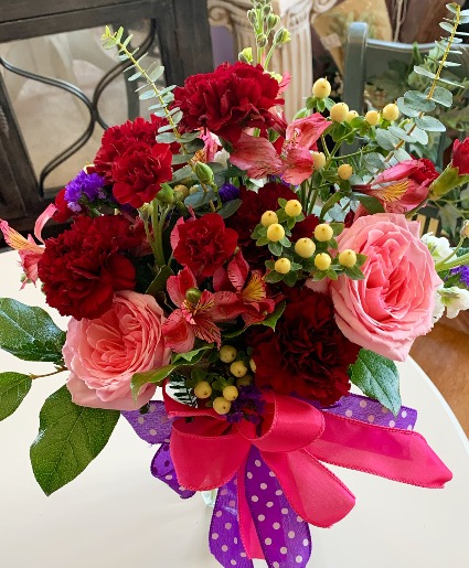 Carnations and Garden Roses 