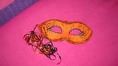 carnival mask orange hair piece