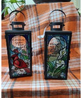 Carson stained glass timer candle Use indoor or outdoor