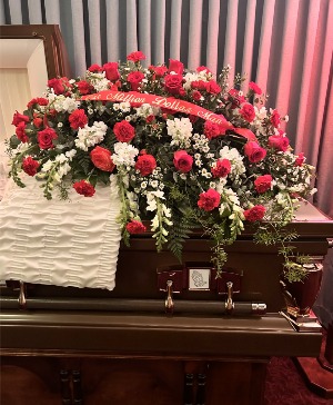 Cascade of Love  casket spray 