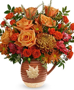 cascading blooms bouquet Thanksgiving