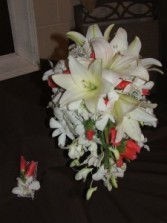 Cascading Hand Held Bouquet Prom Flowers
