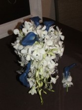 Cascading Hand Held Bouquet Prom Flowers