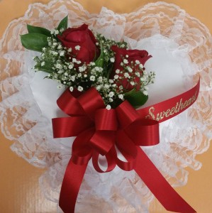 Casket pillow Heart with Roses