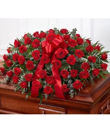 Casket Red Rose  in Hagerstown, MD | TG Designs - The Flower Senders